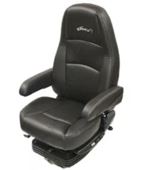 Sears Atlas II DLX Truck Seat in Black Ultra-leather with Heat, Massage & Dual Arms - (PN 2D511P4BBNSN)