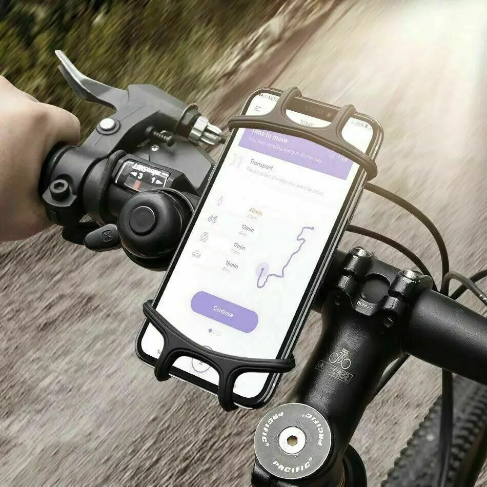 Silicone Phone Holder For Bikes / Motorbikes / Pushchairs - iPhone / Samsung