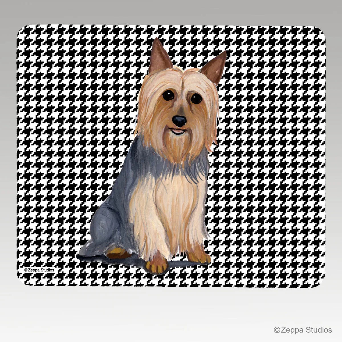 Silky Terrier Houndstooth Mouse Pad