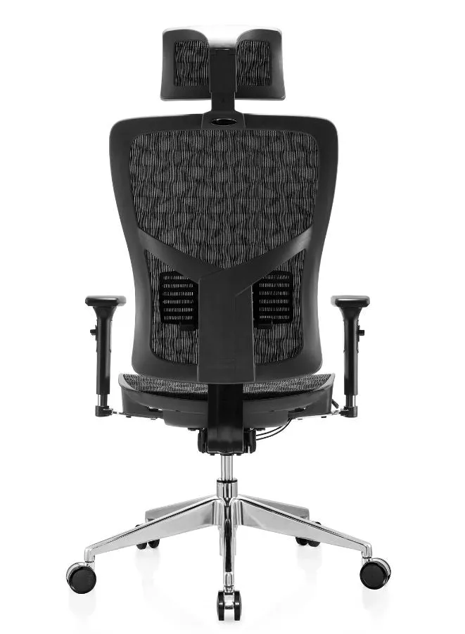 Soft and Comfortable Ergonomic Office Chair with Headrest, Back Support and Nylon Base Legs for Office and Home