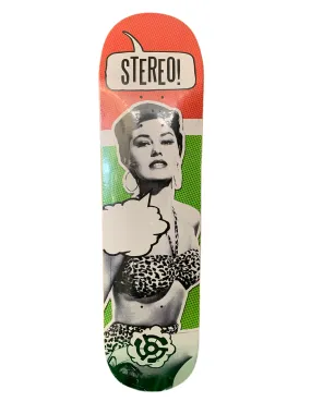 Stereo Speechless Green/Red 8.25" Classic Skateboard Deck