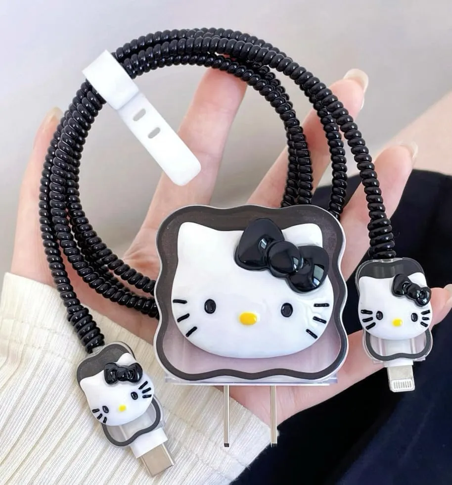 Super Cute Hello Kitty Silicon Apple iPhone Charger Case