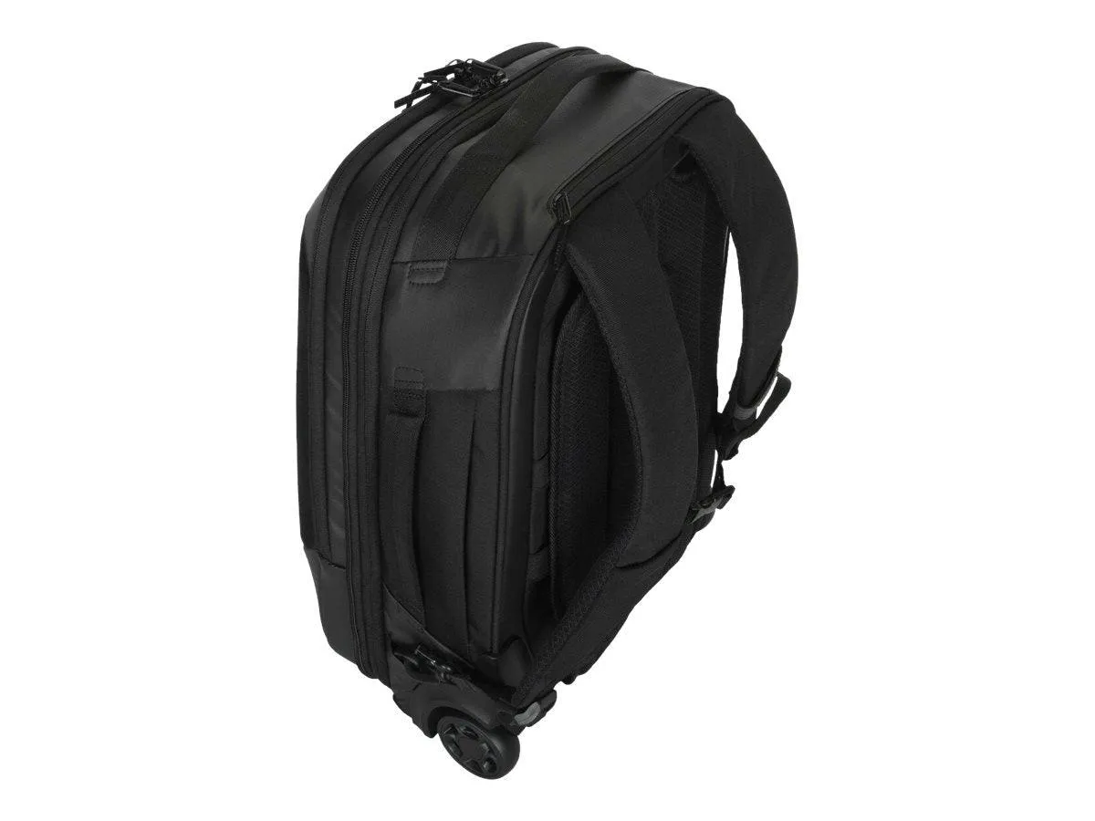 Targus 15.6” Mobile Tech Traveler EcoSmart Rolling Backpack (Black)