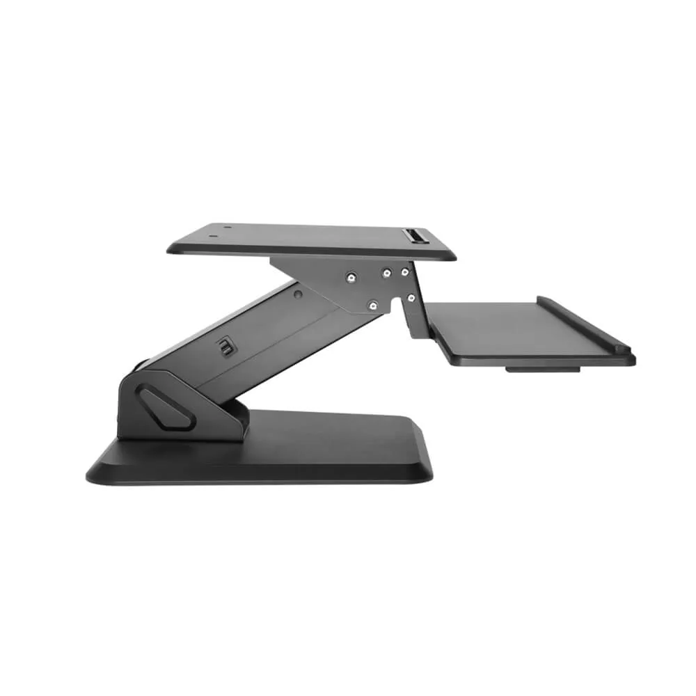 TESSA-Elite Table-Top Height-Adjustable Workstation Desk - BLACK - CLEARANCE