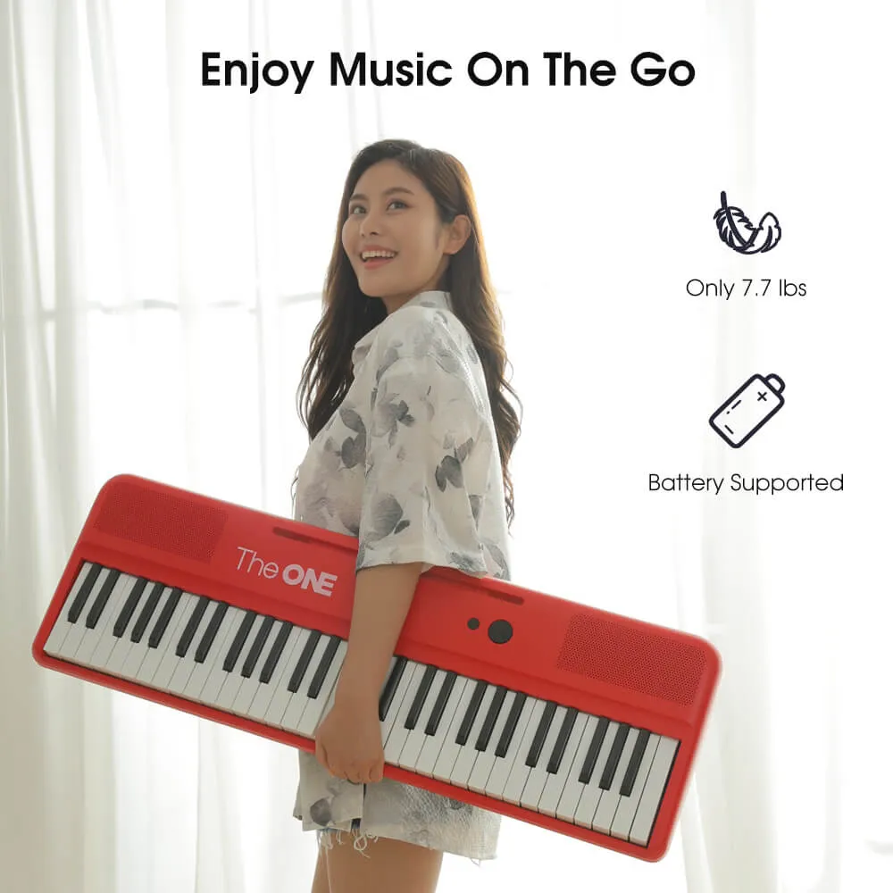 The ONE COLOR Smart Keyboard, Portable and Light up Keyboard with Bluetooth for Beginners