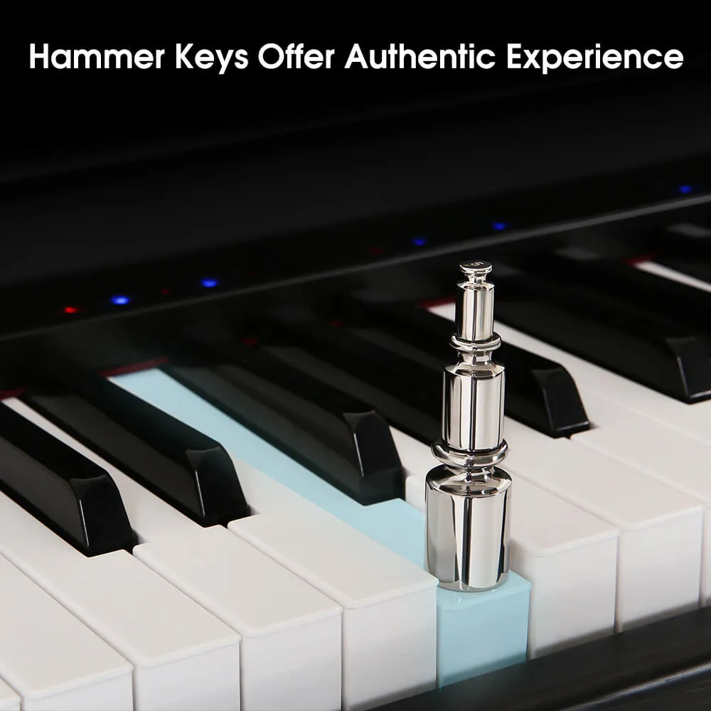 The ONE TOP1X Smart Piano, Graded Hammer Action Weighted Piano,Light up Home Piano for Pros