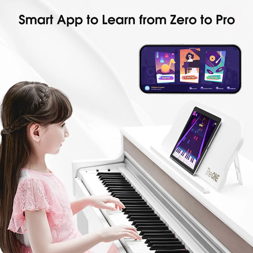 The ONE TOP1X Smart Piano, Graded Hammer Action Weighted Piano,Light up Home Piano for Pros