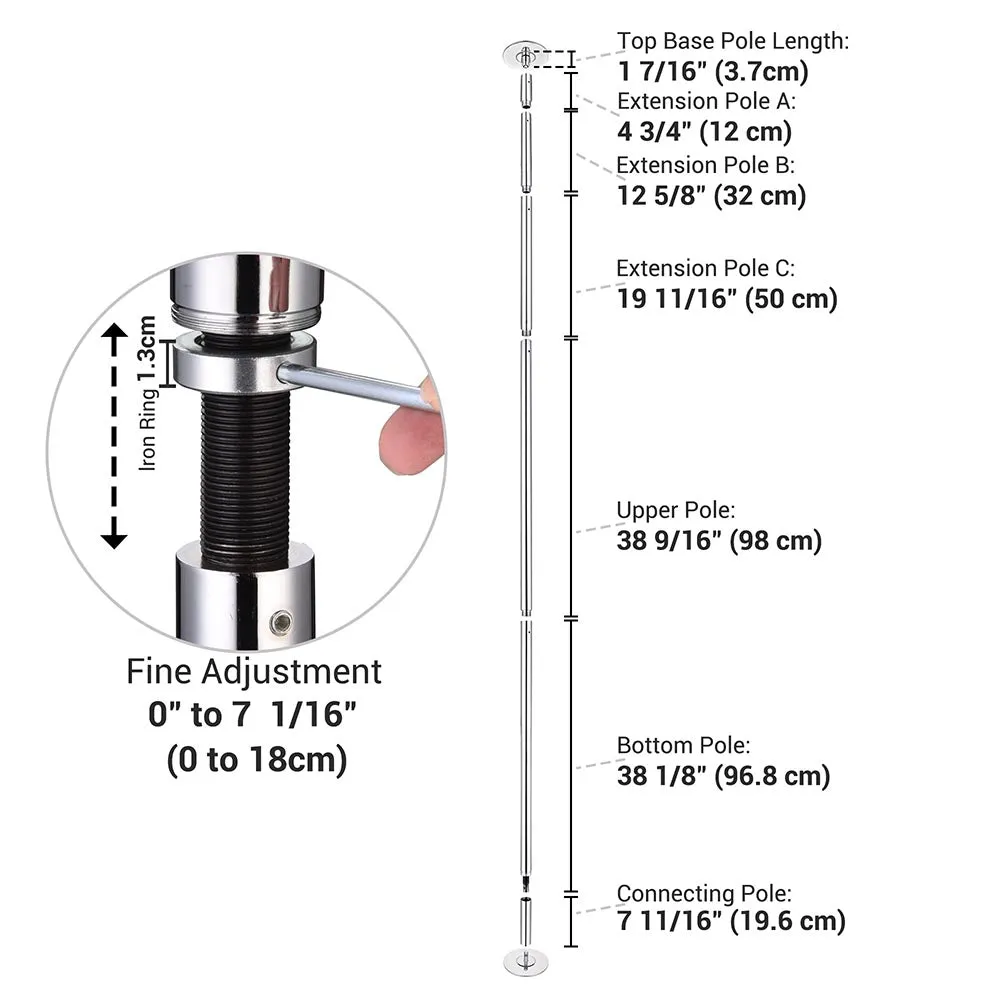 TheLAShop 10.8 ft Pole Spinning Dance Pole for Home Removable 45mm