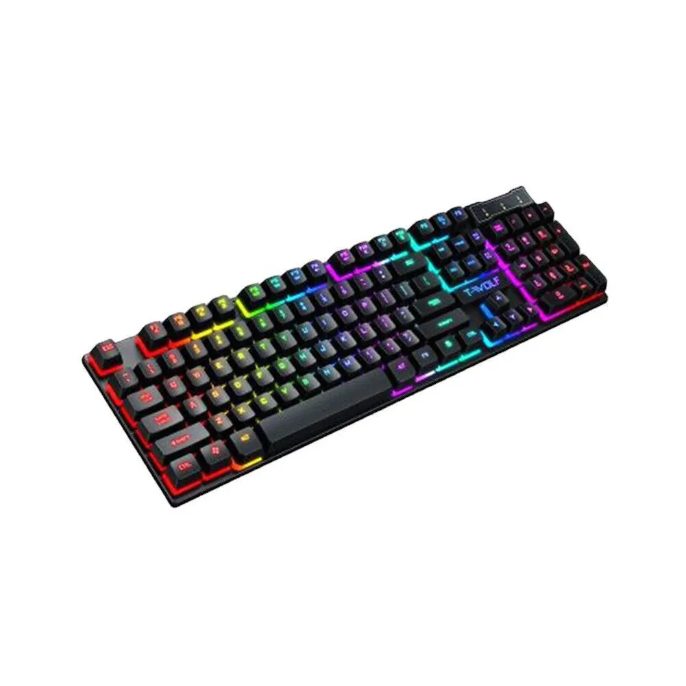 US 1-2 Set of Gaming Keyboard and Mouse Combo RGB LED Backlight Ergonomic TF200