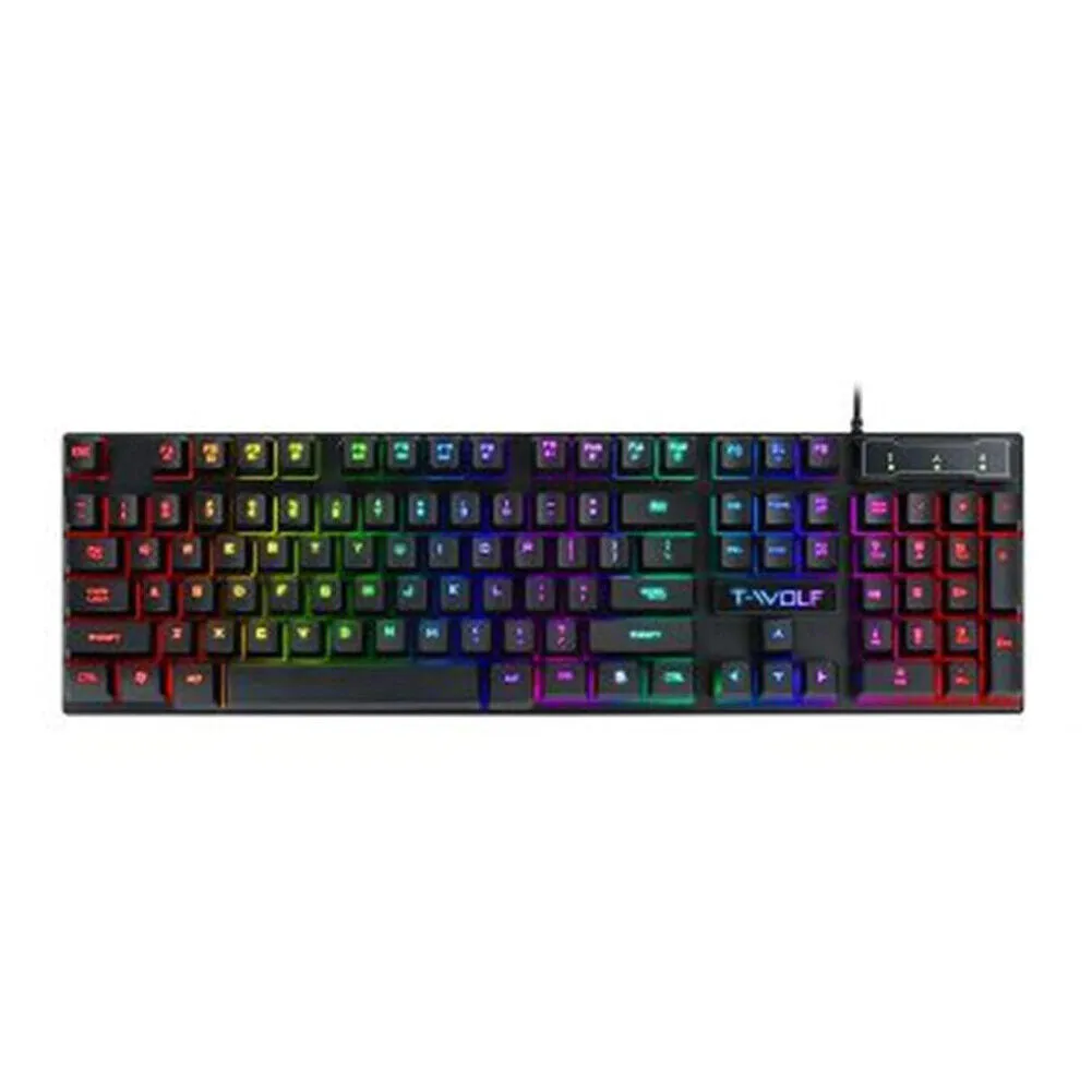 US 1-2 Set of Gaming Keyboard and Mouse Combo RGB LED Backlight Ergonomic TF200