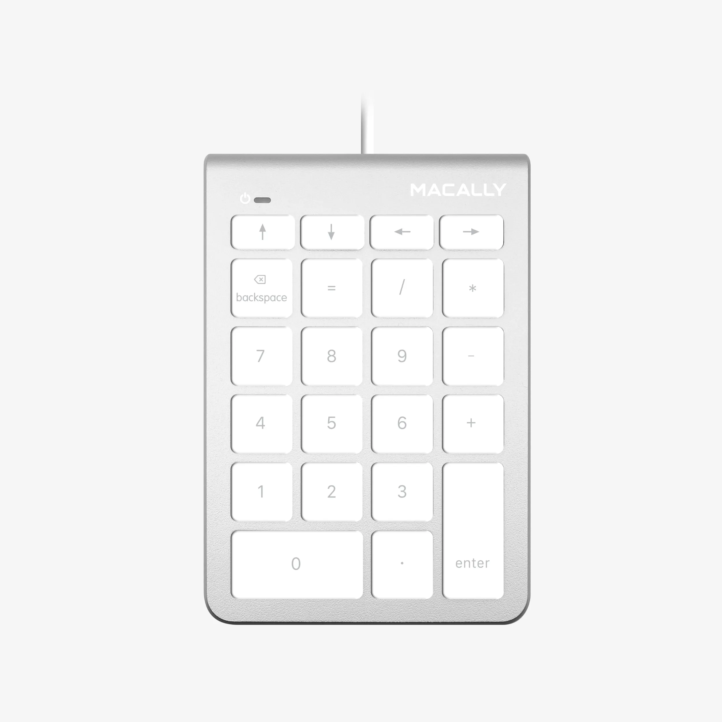 USB C Number Pad for Mac / PC | 10 Key with Arrow Keys (Aluminum)