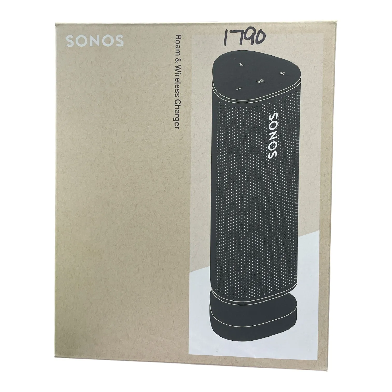 *Used* Sonos Roam Portable Bluetooth Speaker & Wireless Charger Bundle, Black