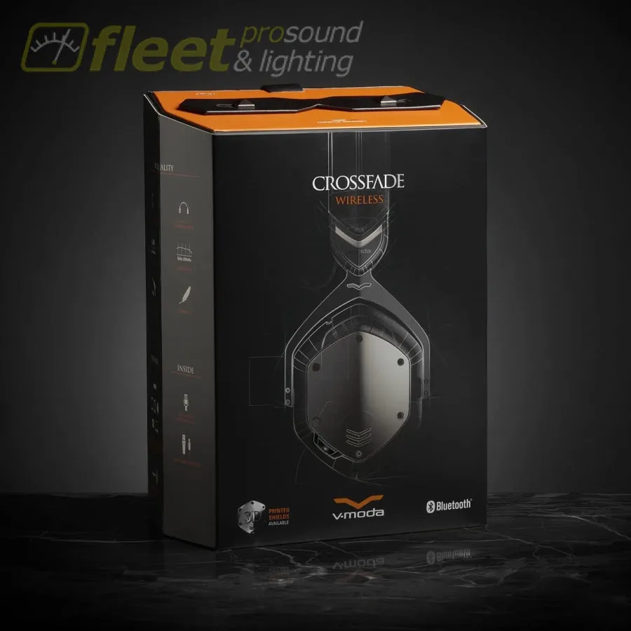 V-MODA XFBT3-GNBK Crossfade 3 Wireless Codex Gunmetal Black Bluetooth Headphones