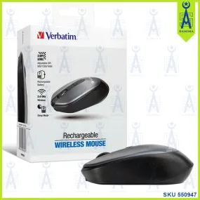 VERBATIM RECHARGEABLE WIRELESS MOUSE 66381