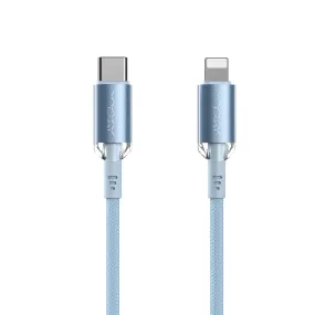 Vyvylabs Crystal Series Fast Charging Data Cable Type-C to Lightning 30W 1M - Blue