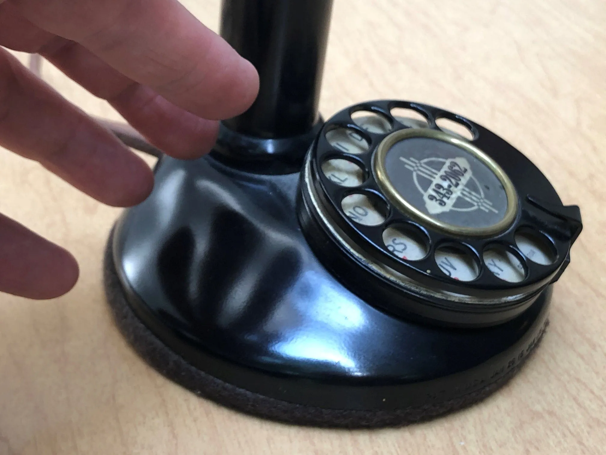 Western Electric Black Candlestick Telephone circa 1913, Professionally Refurbished