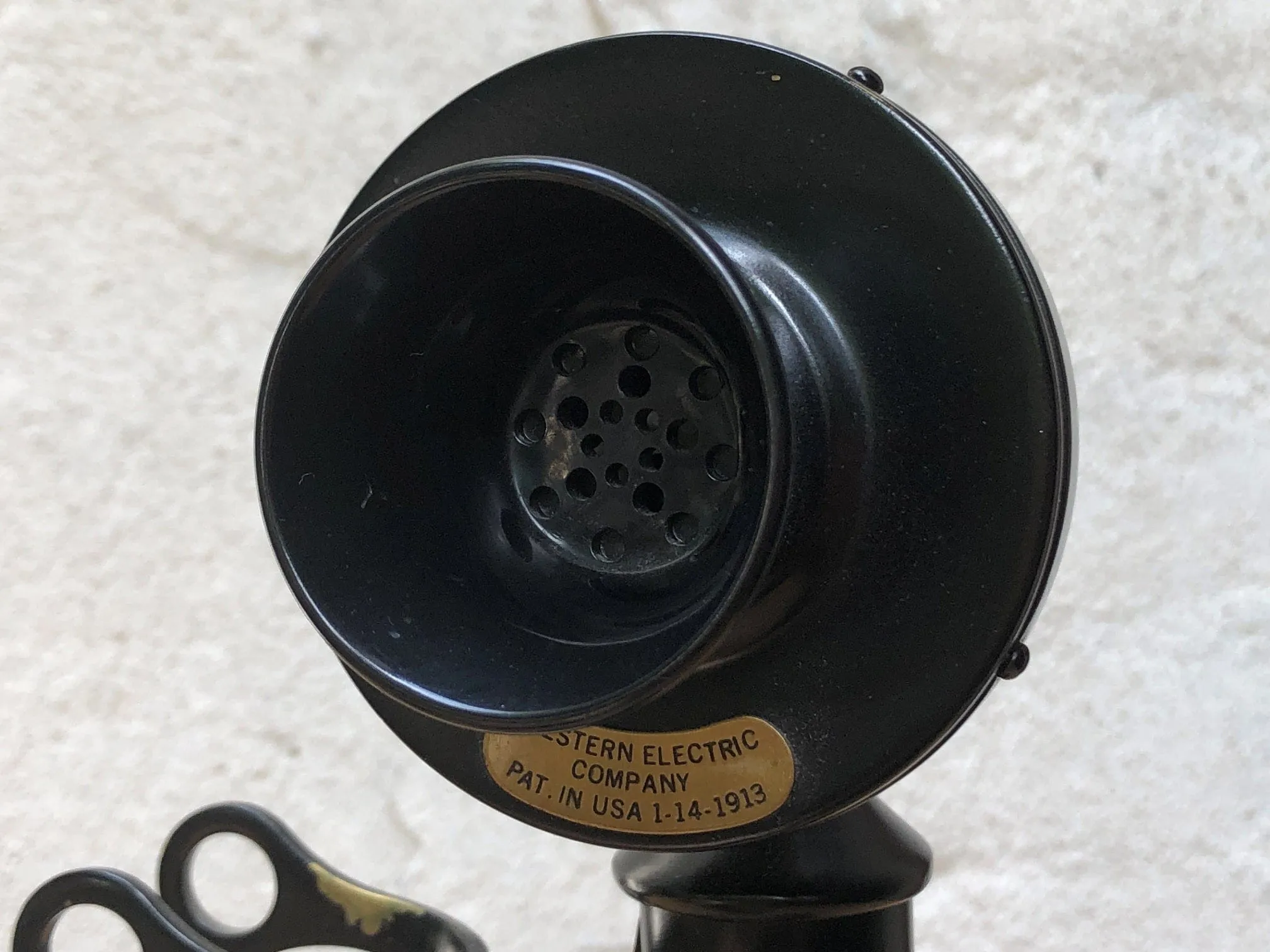 Western Electric Black Candlestick Telephone circa 1913, Professionally Refurbished