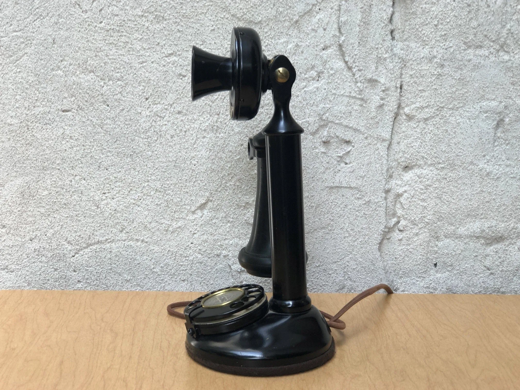 Western Electric Black Candlestick Telephone circa 1913, Professionally Refurbished