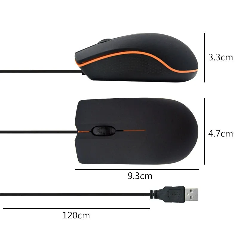 Wired Mouse 1200DPI Computer Office Mouse Non Slip Matte Texture Business Office Home Laptop Wired Mouse Accessories