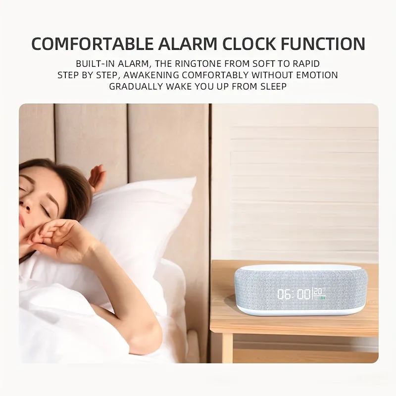 Wireless Charger Time Alarm Clock LED Light Thermometer Earphone Phone Chargers 15W Fast Charging Dock Station For IPhone Samsung