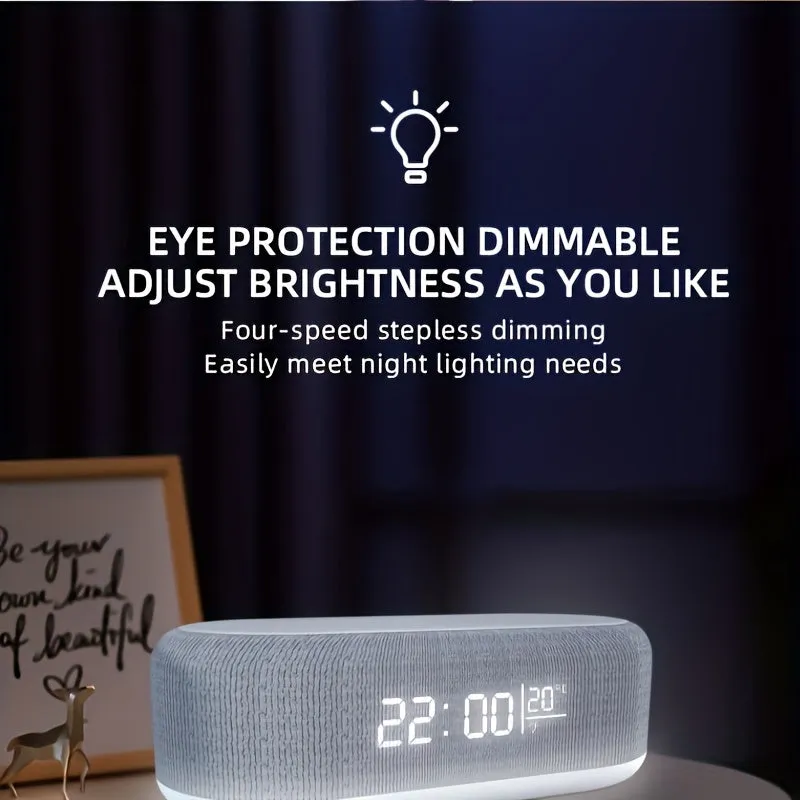 Wireless Charger Time Alarm Clock LED Light Thermometer Earphone Phone Chargers 15W Fast Charging Dock Station For IPhone Samsung