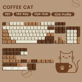 Womier Coffee Cat 143-Key XDA Profile Dye-Sub PBT Keycap