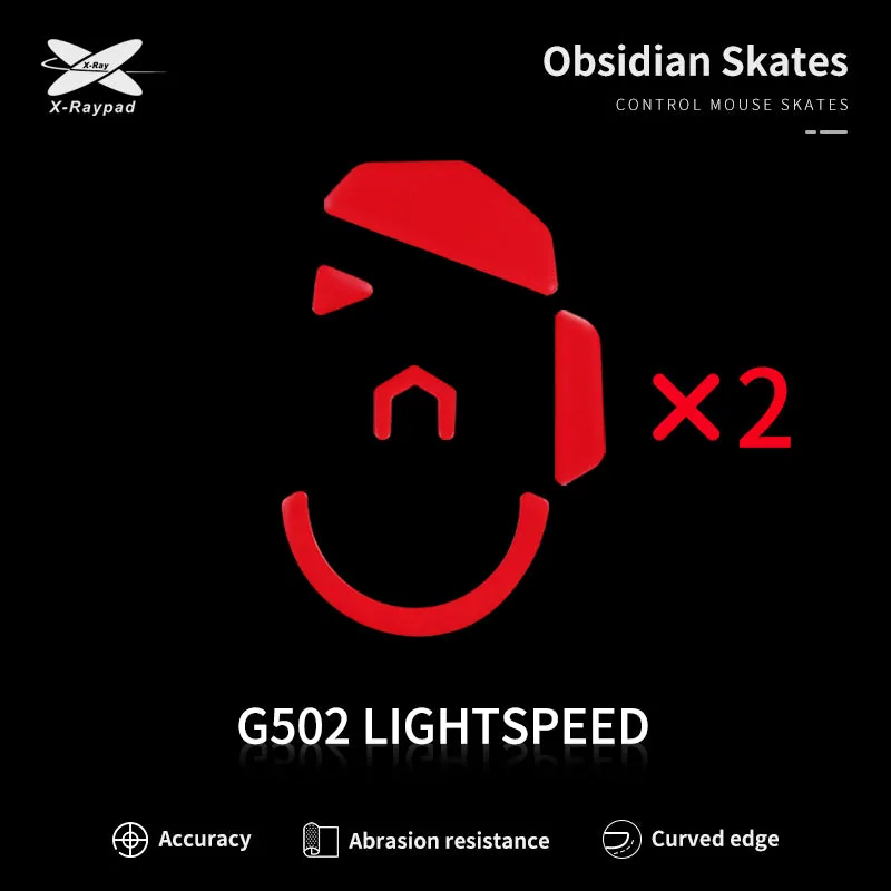 X-Raypad Obsidian Mouse Skates for Logitech G502 Lightspeed Wireless