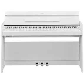 Yamaha YDPS55WH 88-key Arius Slim Design Digital Piano, GH3 Hammer Action, White Walnut