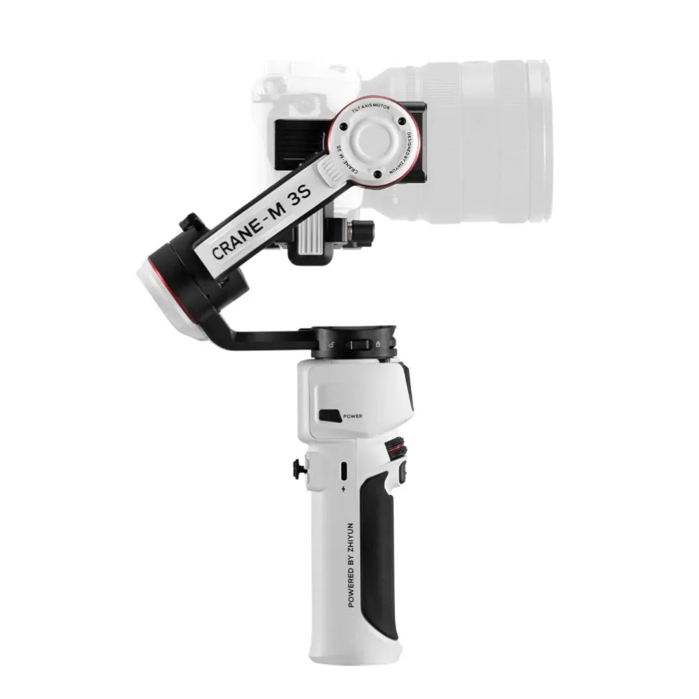 Zhiyun Crane M3S Camera 3-Axis Handheld Gimbal Stabilizer for Mirrorless and Compact Cameras with Built-in LED Fill Light, 7.5 hrs Battery Life, Bluetooth Shutter Control, USB-C PD Fast Charging, Quick Release Plate, 1.22" Screen Display